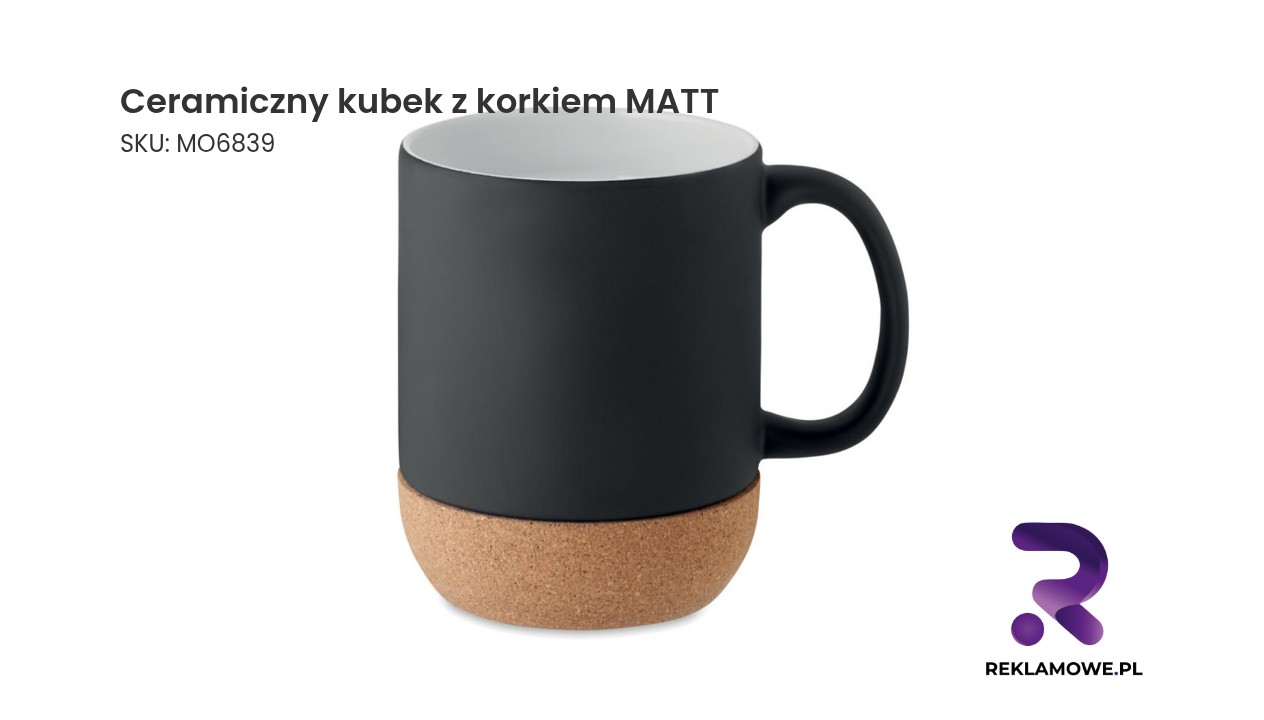 Ceramiczny kubek z korkiem MATT