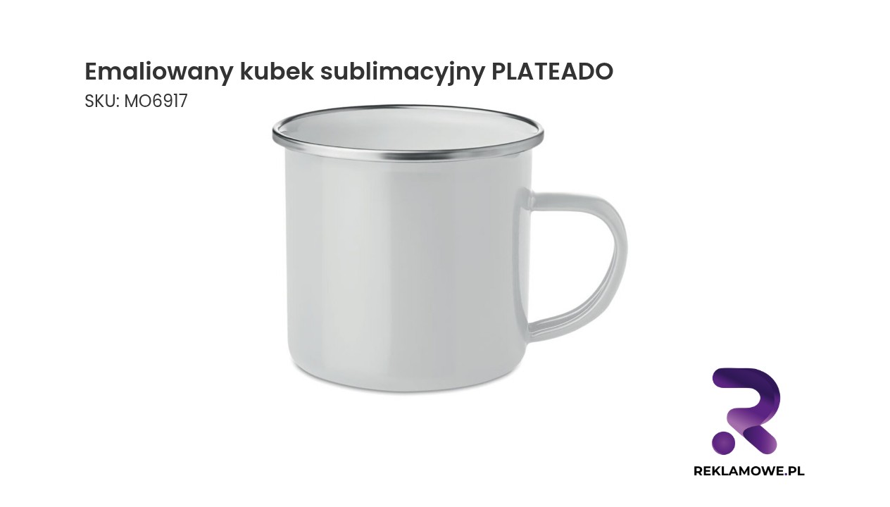 Emaliowany kubek sublimacyjny PLATEADO Emaliowany kubek sublimacyjny Plateado