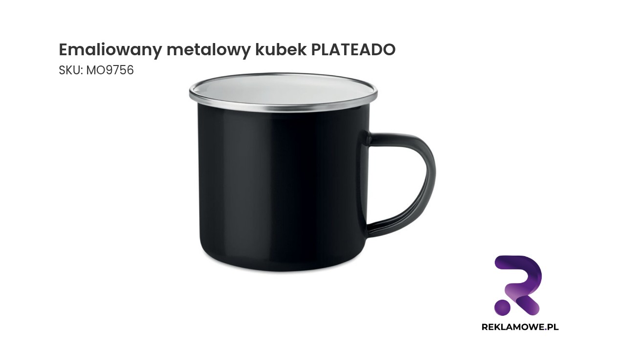 Emaliowany metalowy kubek Plateado