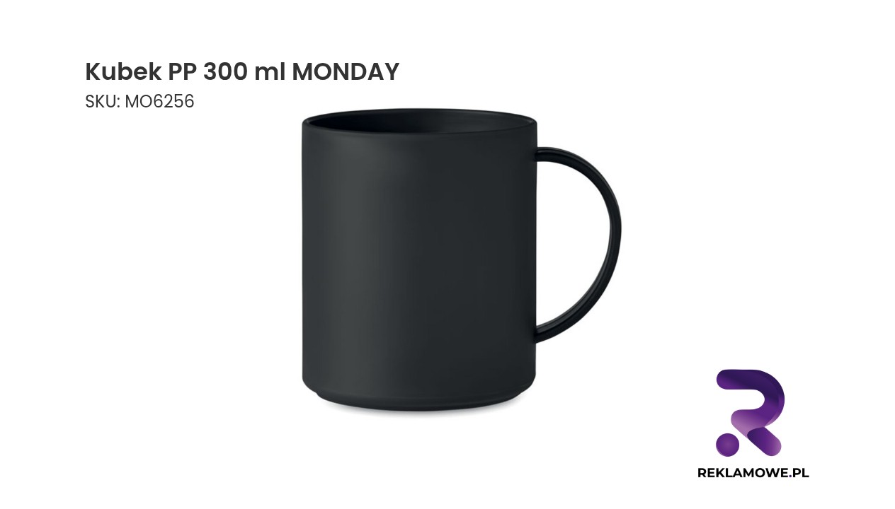 Kubek PP 300 ml napis Monday