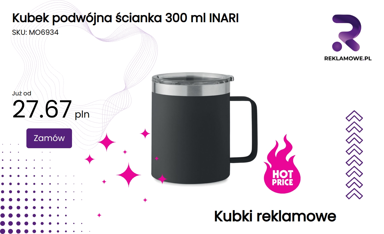 Kubek INARI z podwójną ścianką o pojemności 300 ml