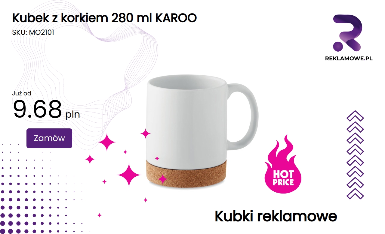 Kubek KAROO 280 ml z korkiem