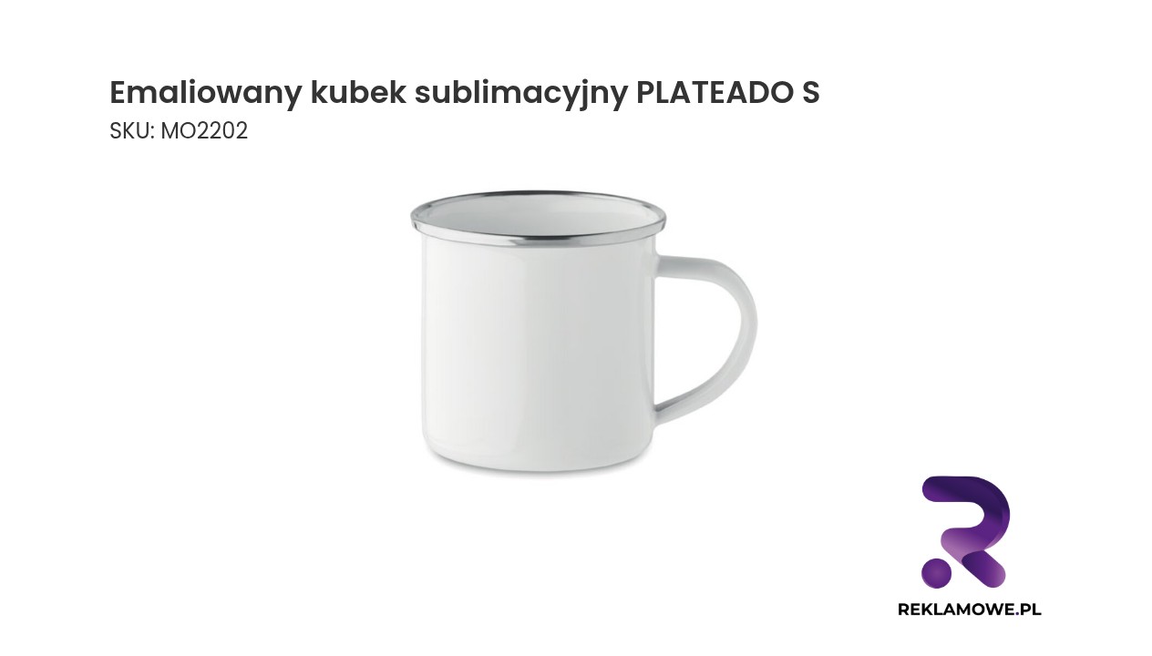 Emaliowany kubek sublimacyjny PLATEADO S – stylowy kubek do nadruku sublimacyjnego