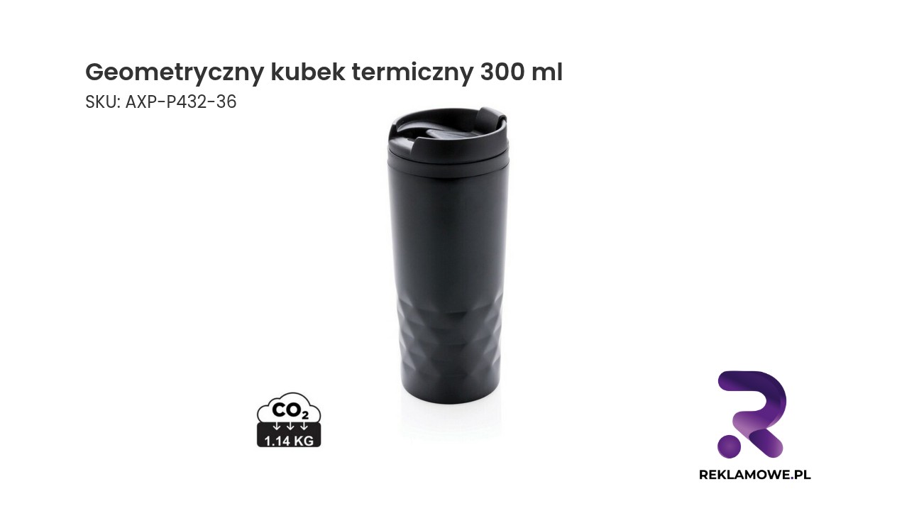 Geometryczny kubek termiczny o pojemności 300 ml