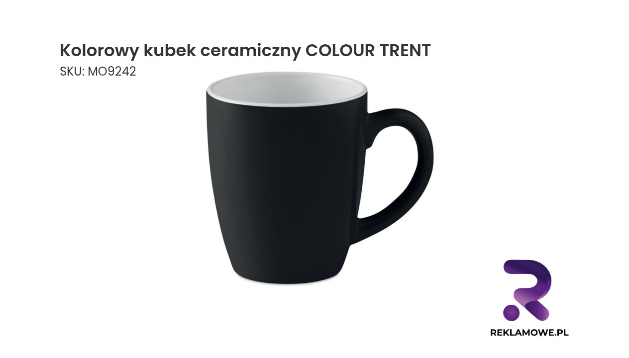 Kolorowy kubek ceramiczny COLOUR TRENT z wzorami