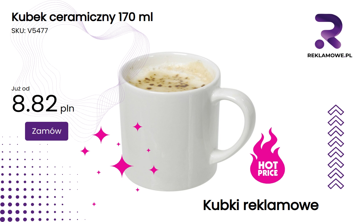 Kubek ceramiczny o pojemności 170 ml