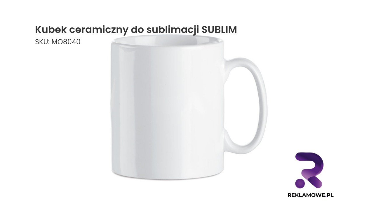 Kubek ceramiczny do sublimacji SUBLIM Kubek ceramiczny do sublimacji SUBLIM – biały kubek do nadruku metodą sublimacji