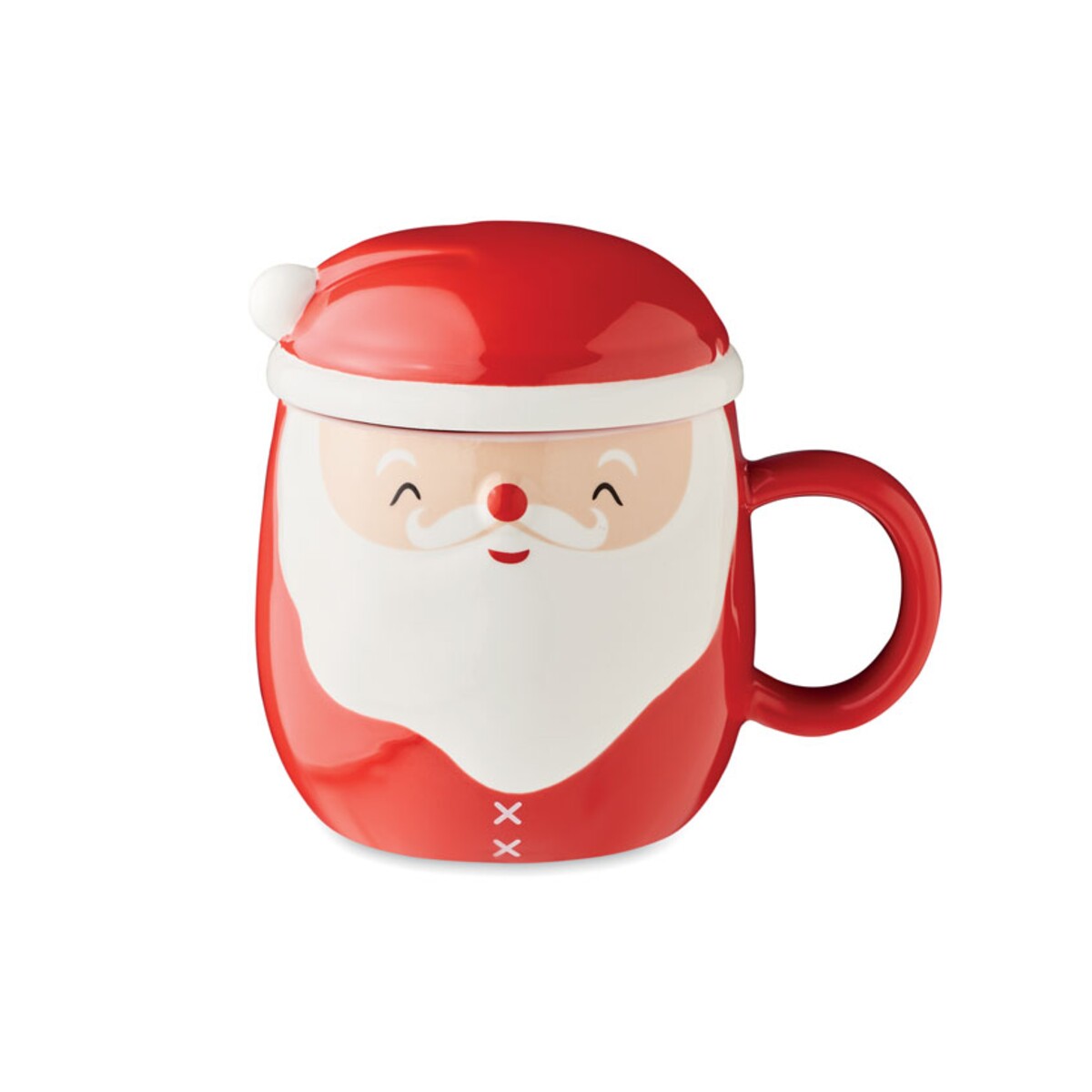 Kubek ceramiczny z pokrywką SANTA cx1492-05