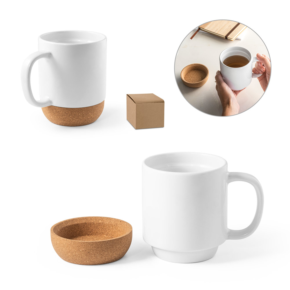 RORY SUB. Ceramiczny kubek z powłoką sublimacyjną 390 ml 94275_set