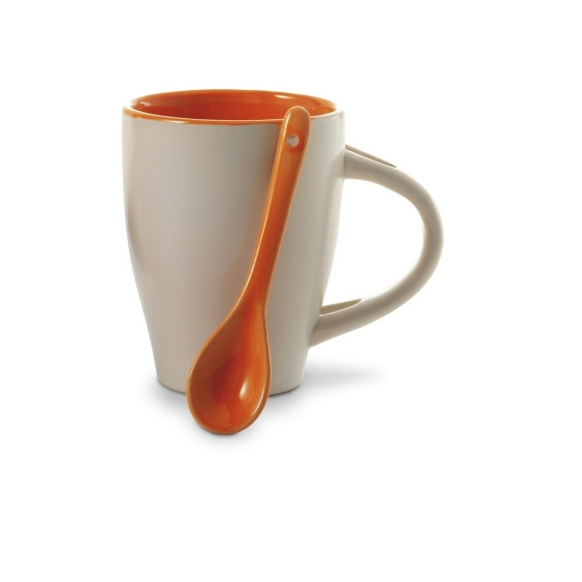 Kubek ceramiczny 300 ml z łyżeczką V5269-04_AAA01