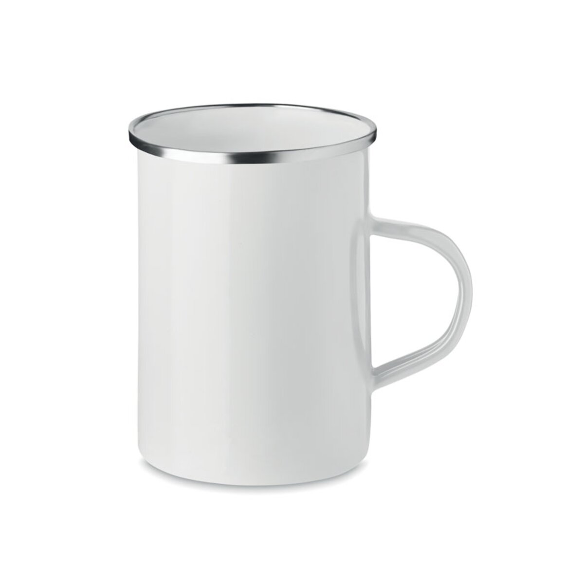 Metalowy emaliowany kubek SILVER mo6775-03