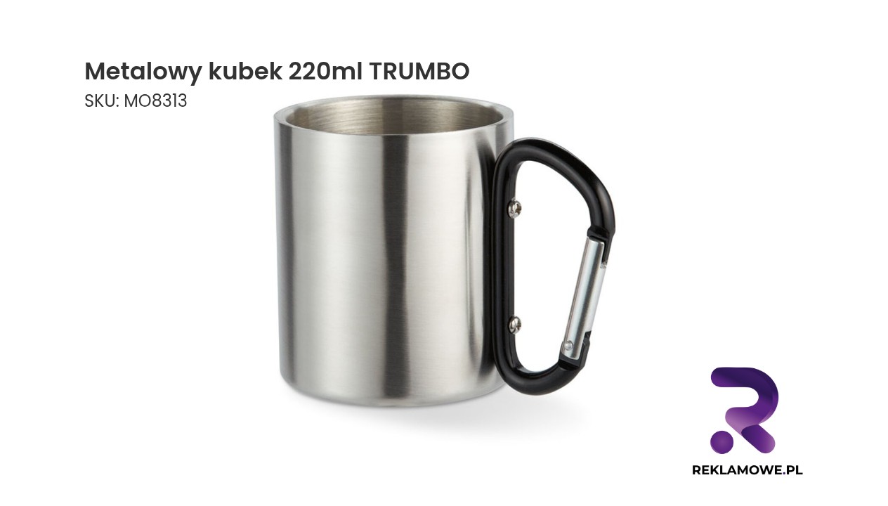 Metalowy kubek 220 ml TRUMBO - lekki kubek turystyczny ze stali